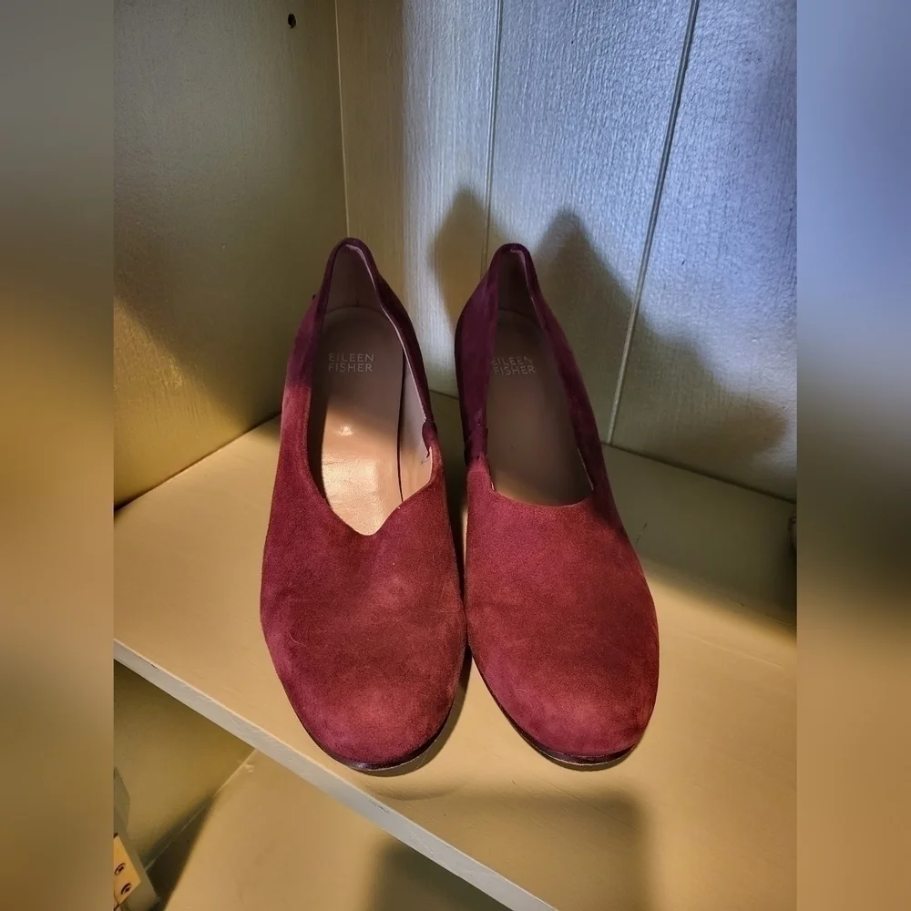 Eileen Fisher Suede Wedges